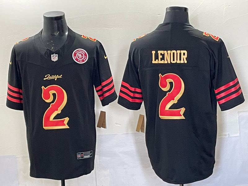 Men San Francisco 49ers #2 Lenoir black Limited Nike NFL 2025 Jersey 09